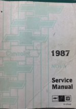 1987 GM Chevrolet Chevy Nova Servizio Negozio Riparazione Manuale OEM ST... - $4.98