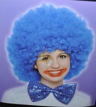 Halloween Clown Wig Kids Blue Afro Curly Costume Accessory - £7.83 GBP