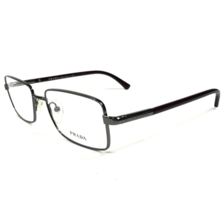 Prada Eyeglasses Frames VPR 63M 0AG-1O1 Red Gunmetal Gray Square 52-17-140 - £95.02 GBP