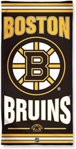 NHL Boston Bruins Vertical Beach Towel Logo Center 30&quot; by 60&quot; by WinCraft - £23.11 GBP