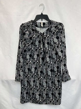 24Seven Comfort Apparel Long Sleeve Zip Dress Black Size XL NWOT - £7.27 GBP