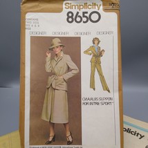 UNCUT Vintage Sewing PATTERN Simplicity 8650, Two Sizes Charles Suppon - $17.42