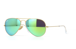 Ray Ban Aviator RB3025 112/19 58mm Sunglasses Gold With Green Mirror Lens - $79.50