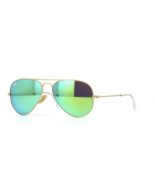 Ray Ban Aviator RB3025 112/19 58mm Sunglasses Gold With Green Mirror Lens - £62.53 GBP