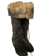 Airwalk Pine Brown Womens Winter Boots Size 6.5 Faux Fur On Top New - $24.75