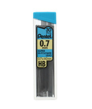 NEW Pentel 30-pc Super HiPolymer .7mm Mechanical Pencil Lead Refills C27... - $6.68