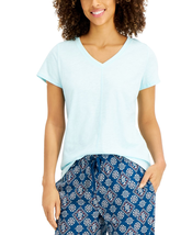 allbrand365 designer Womens Sleepwear V-Neck Pajama Top Only,1-Piece,Blu... - $20.40