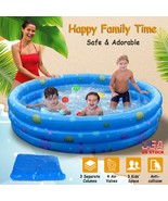 51&quot; Kids Inflatable Swimming Pool Blow Up Children Family Yard Play Cent... - £34.35 GBP