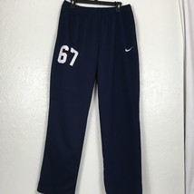 Nike Dri-Fit Pants Mens XL Dark Blue Workout Athletic #67 Leg Drawstring... - $34.64