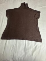 Motto Your Style Mantra Womens XL Brown Cotton Blend Sleeveless Knit Top Sweater image 6