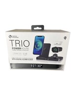 TRIO Powerhouse 3-in-1 Wireless Charging Station W/ Alarm Clock - $26.99