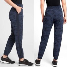 ATHLETA Brooklyn Textured Lined Jogger Navy Camo Size 10 TALL activewear - £37.54 GBP