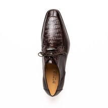 Merida Caiman and Lizard Dress Derby's Shoes Tasseled Laceup Brown image 4