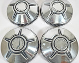  Vintage Ford 9 11/16&quot; Dog Dish Hubcaps / Wheel Covers SET/4  - $79.99