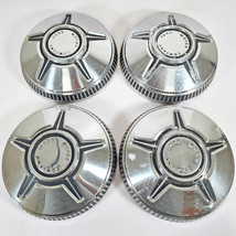  Vintage Ford 9 11/16&quot; Dog Dish Hubcaps / Wheel Covers SET/4  - £62.47 GBP