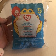 TY Rocket The Blue Jay Toy Animal, Happy Meal Toy, McDonalds, 1999, new in pkg - £3.22 GBP