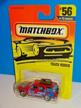 Matchbox 1997 Release #56 Isuzu Rodeo Red #21 Power Parts Tampos - £4.65 GBP