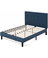 Queen-Sized Zinus Omkaram Upholstered Platform Bed Frame With Mattress - £159.27 GBP