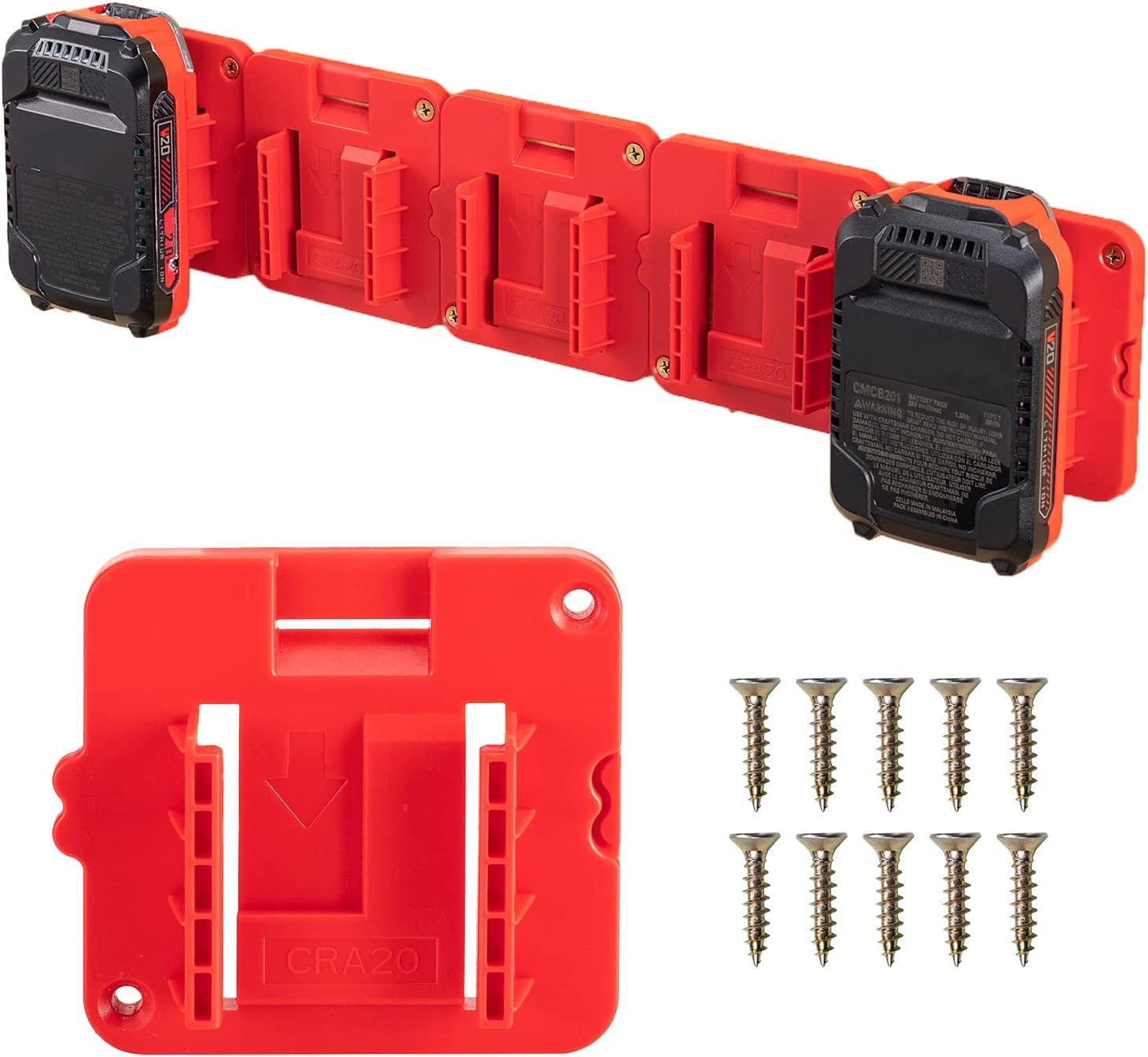 Battery Holder for Craftsman V20 20V Battery Wall Mount Battery Storage,... - $31.99