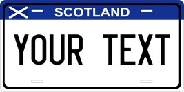 Scotland Blue Flag Wave License Plate Custom Car Bike Motorcycle Tag - $10.99+