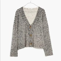 Madewell Vintage Ditsy Cameron Black White Floral Print Long Sleeve Cardigan - S - £25.86 GBP