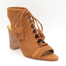 Marc Fisher Women Perforated Slingback Booties Satire Size US 9.5M Cognac Suede - $13.49