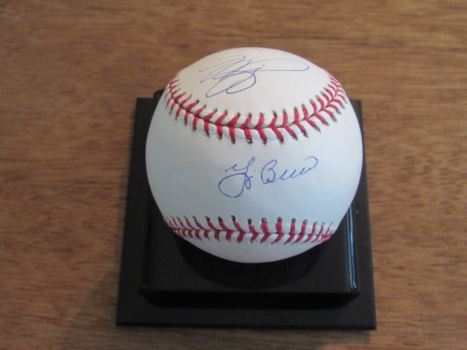 YOGI BERRA MIKE PIAZZA NEW YORK YANKEES MET'S HOF SIGNED AUTO BASEBALL PSA & MLB - $395.99