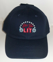 NWT MENS 4TH OF JULY &quot;Let&#39;s Get LIT&quot; NAVY BLUE NOVELTY BASEBALL HAT  ONE... - $18.65