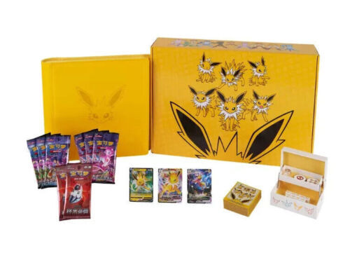 Pokemon TCG S-Chinese 2024 Eevee GX Gift Box Jolteon Box Exclusive New HOT!