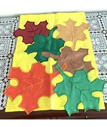 Autumn Fall Leaf Design Reversible Double Sided Appliqued Garden Flag 13... - $11.99