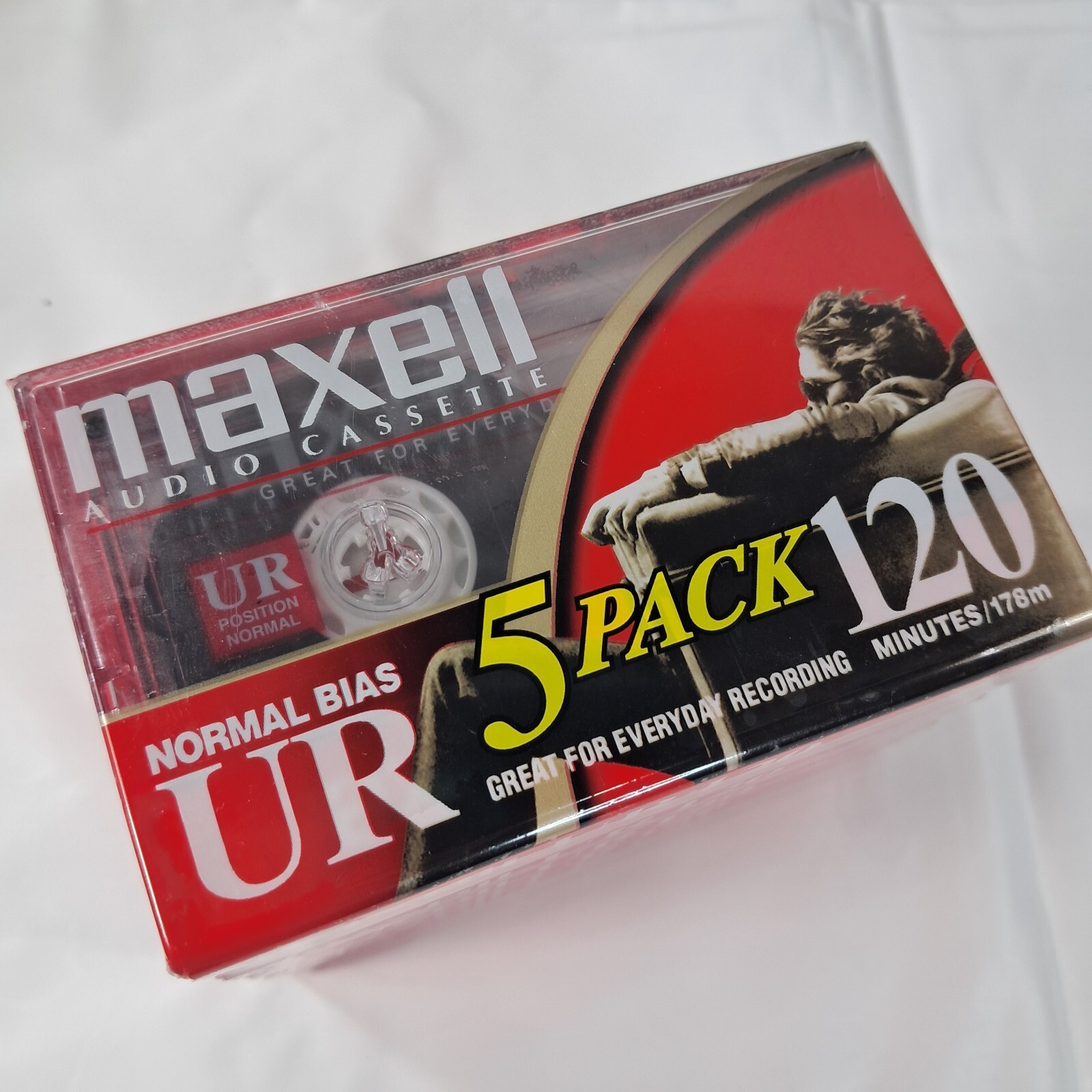NEW Maxell UR 120 minutes Blank Audio Cassette Tapes Normal Bias 5-Pack ... - $30.00