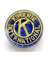 Vtg Kiwanis International Controlled Bubble Bullicante Art Glass Paperwe... - €21,43 EUR