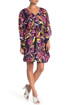 Trina Turk Sz S Sentiment Caftan Dress Floral Butterfly Tunic Cover Up $178 NEW! - £35.60 GBP