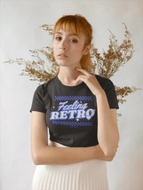 Retro Design T-Shirt, Vintage Style, 80s, Checkered Pattern, Classic Colors - $25.16+
