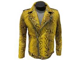 Yellow Snakeskin Leather Jacket - $800.00+
