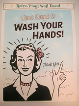 Retro Removable Vinyl Decal Wash Your Hands Bathroom Kitchen Office - $9.41