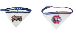 NBA Pet Collar Bandanas Detroit Pistons or 76&#39;ers Sizes Small Medium Large NWT - £8.30 GBP