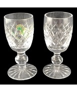 Set of 2 Waterford Ireland Boyne Crystal Cut Glass Cordial Wine Glasses ... - £29.38 GBP