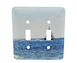 Light Switch Cover 3d Rose Sails On Sparkly Seas Double Toggle Switch - $9.79