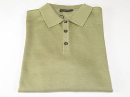 Mens PRINCELY Soft Merinos Wool Sweater Knits Lightweight Polo 1011-40 Olive image 5