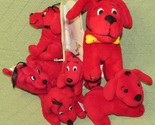 SCHOLASTIC CLIFFORD PLUSH LOT OF 6 WITH CARDBOARD BOOK &amp; FRONTLINE PROMO... - $25.20
