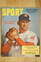 Vintage May 1956 SPORT Magazine Bob Lemon Indians Baseball Cover Rock Hudson - £10.11 GBP
