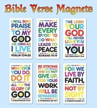 6 DIFFERENT BIBLE VERSE MAGNETS - £6.37 GBP