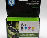 HP 952 Black &amp; Color Ink Cartridge Set X4E07AN F6U15AN N9K27AN Retail Box - £70.68 GBP