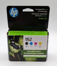 HP 952 Black &amp; Color Ink Cartridge Set X4E07AN F6U15AN N9K27AN Retail Box - $89.98