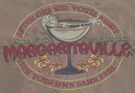 JIMMY BUFFET Margareitaville Home Of The Perfect Margarita Ecru Sand Shi... - $16.23