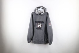 Vintage Reebok Mens Large Faded CFL Redblacks Football Hoodie Sweatshirt Gray - $79.15