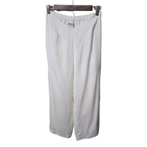 Soft Surroundings Small Cream Silky Crepe Wide-Leg V-Waist Trouser Pants - $25.25