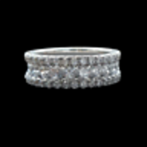 Anillo Eternidad De Diamante Simulado Redondo De 5.25Ct En Plata Esterli... - $220.61