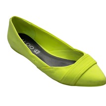 ALDO Women’s Shoes Green Fabric Pointy Toe Zig Zag Top Stitching Size 7.5 - $26.99